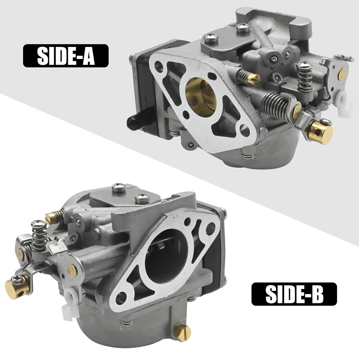 6G1-14301-00 Boat Motor Carburetor Assy, Replacement for Yamaha 6hp 8hp 2-Stroke Outboard Engine, Replaces 6G1-14301-01