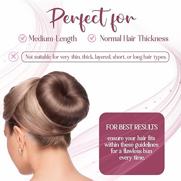 Women's Hair Bun Maker French Twist Hair Fold Wrap Snap by K-Beauty 1 Black, 1 Brown