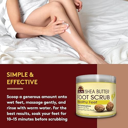 Miniatura 4 de OKAY **TODO NATURAL** Exfoliante de pies de manteca de karité 6 onzas  6.0 fl oz