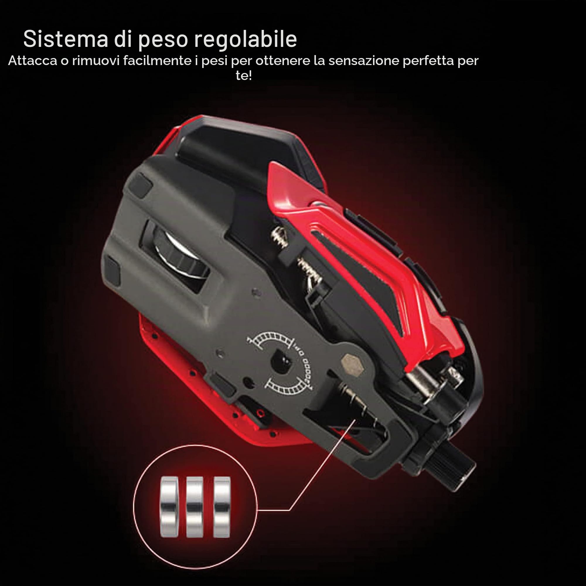 MAD CATZ Catz R.A.T. 8+ ADV - Mouse da gioco cablato completamente regolabile, base in metallo, 20.000 DPI, 11 pulsanti programmabili, 4 profili utente memorizzati direttamente, LED RGB, sistema di