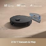 DREAME D20 Plus Aspirateur robot, 13,000Pa Aspiration, DuoBrush pour les cheveux de chien, la poussière auto-empty, LDS Navigation, 2-in-1 aspirateur & Mop, planchers durs & Des tapis, 5,200mAh Batterie, App & Contrôle de la voix noir