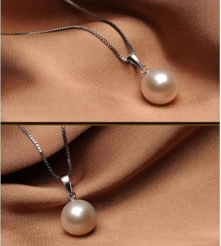 Miniatura 8 de Single Pearl Necklace for Women silver Black Pearl Necklace Pendant Dainty Pearl Drop Necklaces Jewelry Simple Pearl Pendant Necklace Birthday