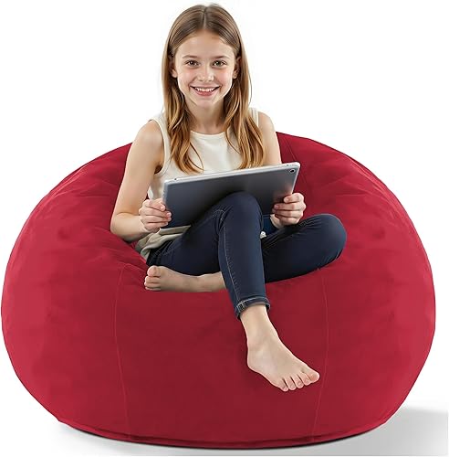 Miniatura 37 de HABUTWAY Silla Puf de 3 Pies de Terciopelo Lujoso de Piel Ultra Suave con Espuma Viscoelástica de Alto Rebote, Sillas Puf para Adultos, Sofá