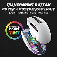 Vista 3 de DAREU Ratón inalámbrico para juegos A955 con base de carga RGB Ratón trimodo 2.4GUSB-CBT Ratón hasta 12K DPI Sensor óptico -Botones KBS II