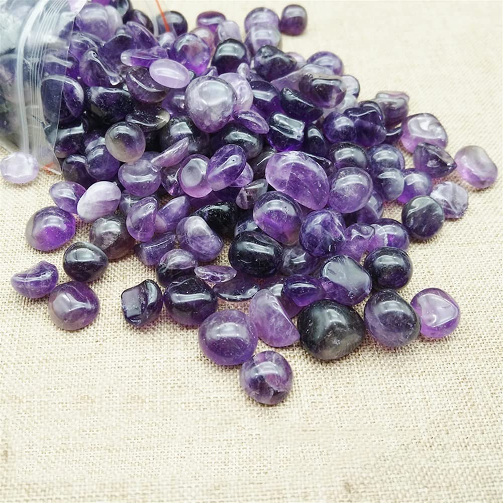 Crystal 100g Piedra de Amatista Natural Amethystine Grava Cristal de Roca Cuarzo Piedra Pulida Muestra Tanque de Peces Decoración de jardín Se Puede Usar for decoración de la habitación