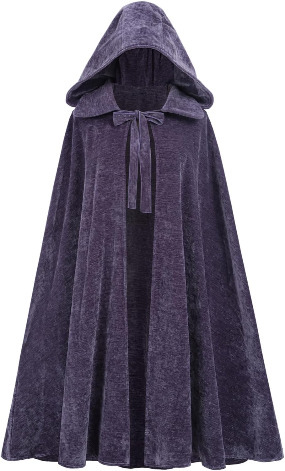 Nuoqi Purple Cloak with Hood Women Regency Cape Renaissance Halloween Cloak