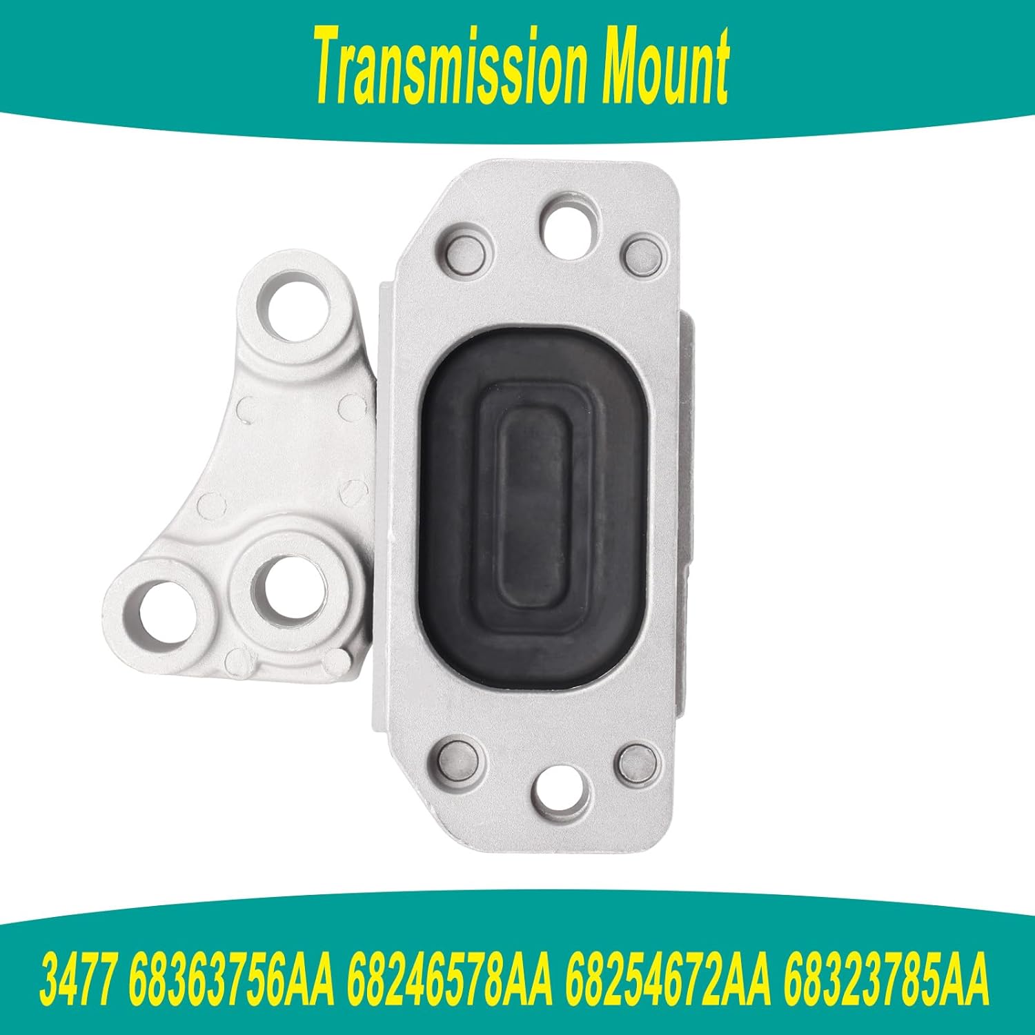 Engine Motor Mount & Trans Mount Set Compatible with 2016-2018 Fiat 500X 2015-2020 Renegade 17-20 Compass 15-18 Ram promaster city 2.4L Replace for A5862 A5898 68258599AA 68363755AA 68363756AA
