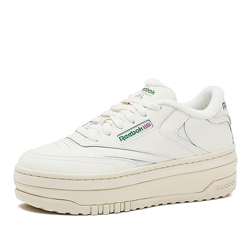 Reebok Women's Club C Extra Platform Sneakers - Chalk/Chalk/Glen Green - 10
