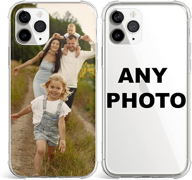 Personalised Photo Phone Case For Apple iPhone Custom Photo TPU Cover Personalised it with your own photo for iPhone 12 Clear