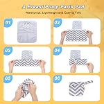 Damero Breast Pump Parts Bag, 2Pack Wet Bag for Breast Pump Parts Storage with Waterproof Mat, Gray Chevron