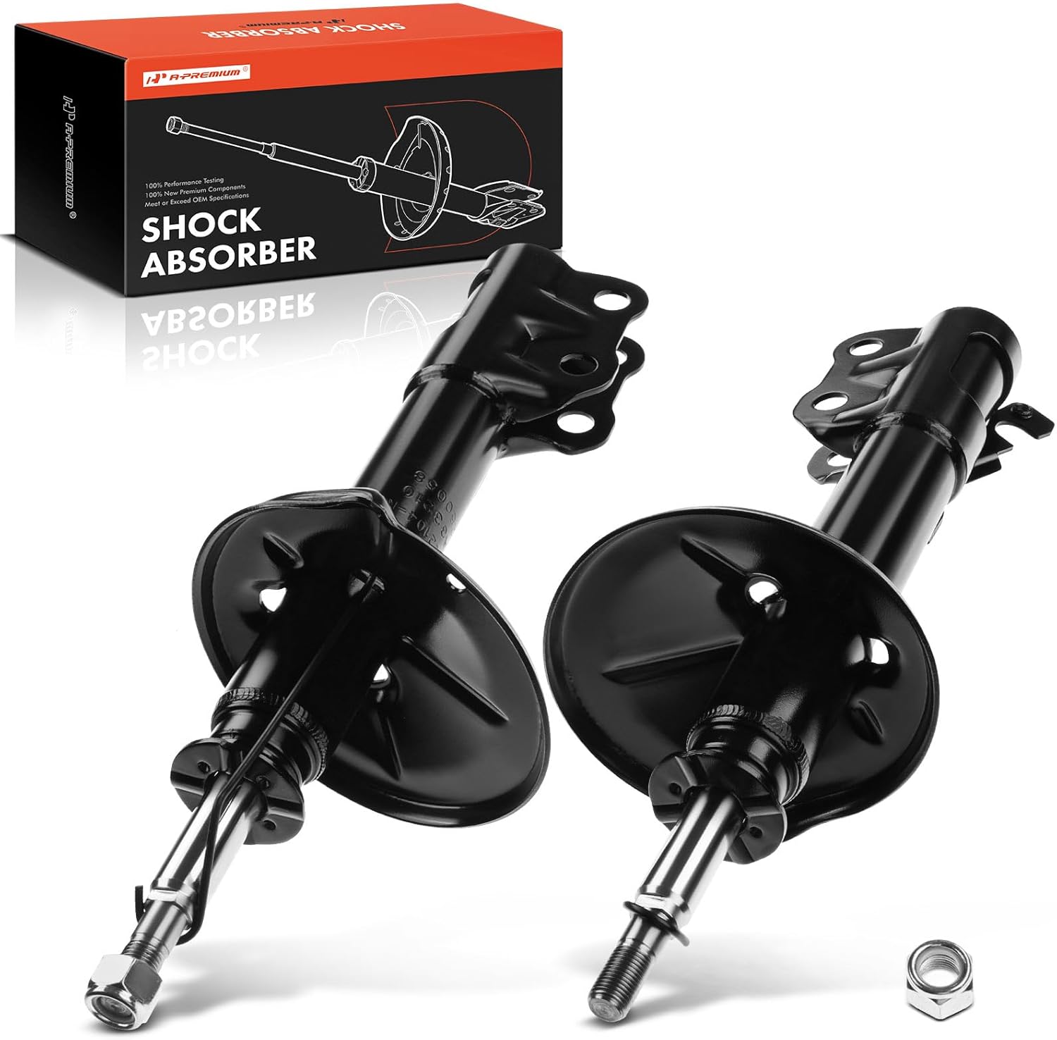 A-Premium Front Struts Compatible with Toyota Paseo 1996-1997, Tercel 1995-1999 - 2x Replacement Suspension Bare Strut Shock without Coil Spring