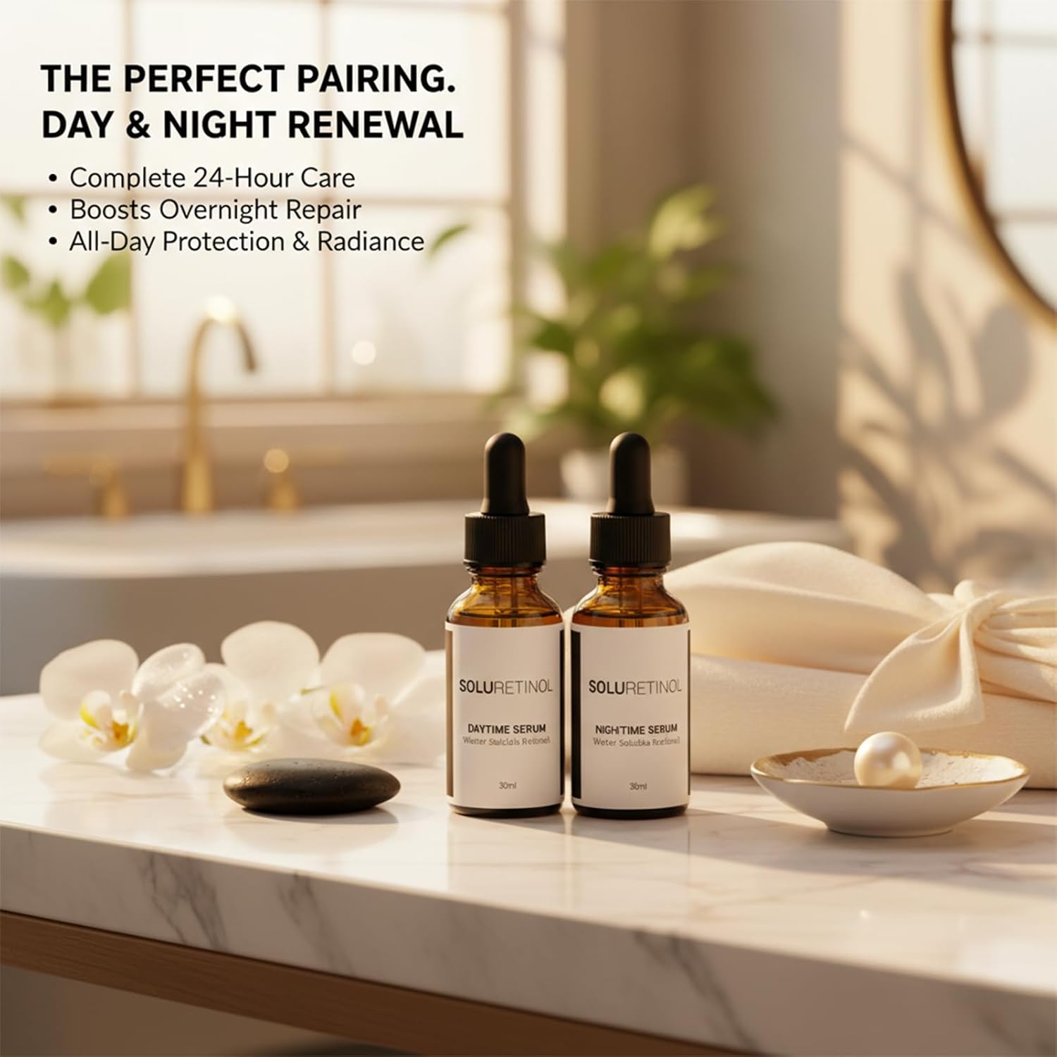 Soluretinol Advanced Wrinkle Serum,Skin Renewing Day And Night System