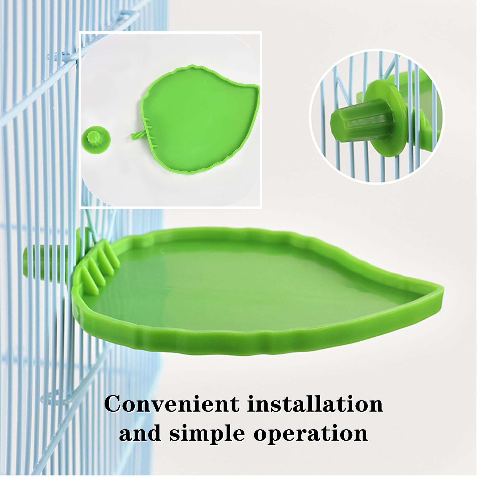1 PCS Parrot Platform Toys Premium Bird Perch Platform Parrot Cage Perch Stand Toy Leaf Shape Parakeet Perch Platform for Parrot Bird Cage Accessories 3