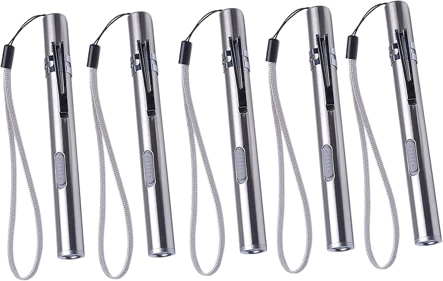 5 Pack Pen Light Flashlight Pocket Flashlight 400 Lumens Bright LED Mini Pen Torch Small Compact Penlight with Built-In Battery and USB Cable for Camping Outdoor Reading Repair Work Examination