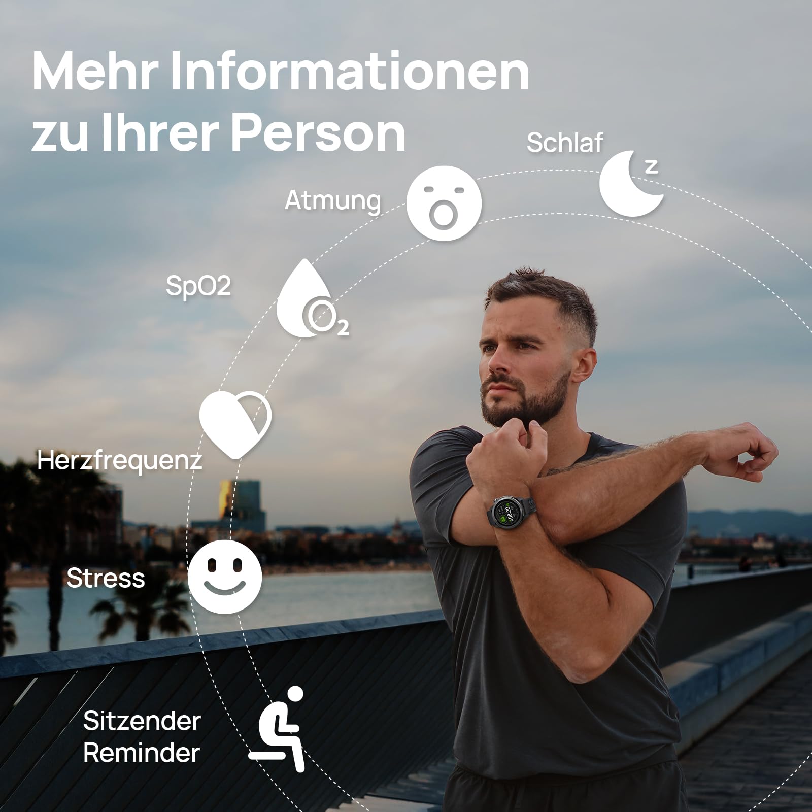 Mibro GS Active2 GPS Laufuhr Herren Smartwatch – Dual-Band GPS, 39g | 1,32" AMOLED Display, VO2max Trainingsplan, Sportuhr für Laufen, Jogging & Marathon Training, Outdoor Sport (Dunkelgrau)