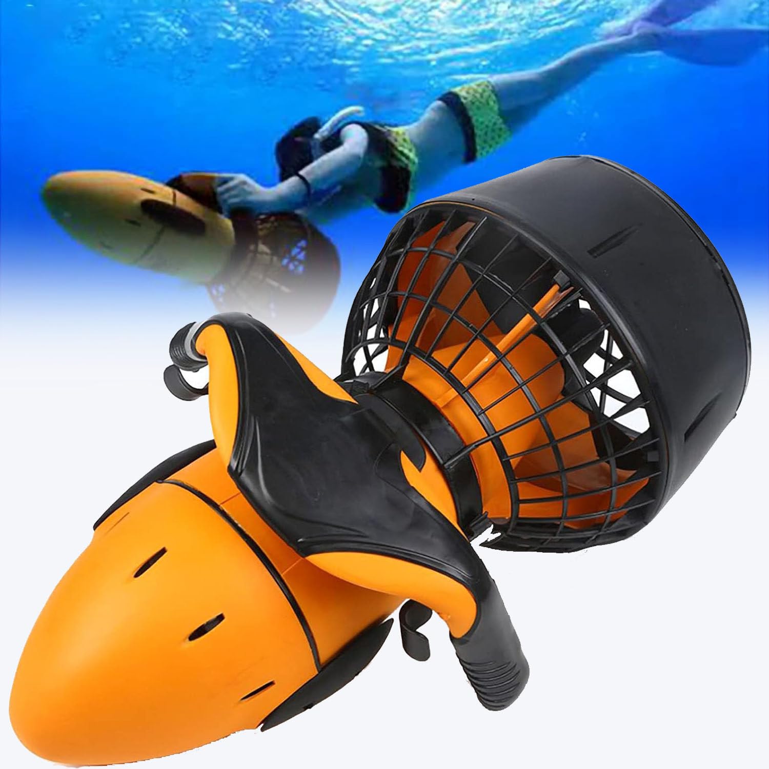 Scooter Marino subacqueo, Booster per Nuoto subacqueo con Batteria, Scooter Elettrico da 300w/500w sottomarini per la Piscina per Sport Acquatici, Immersioni e Snorkeling e Avventure Marine,500W