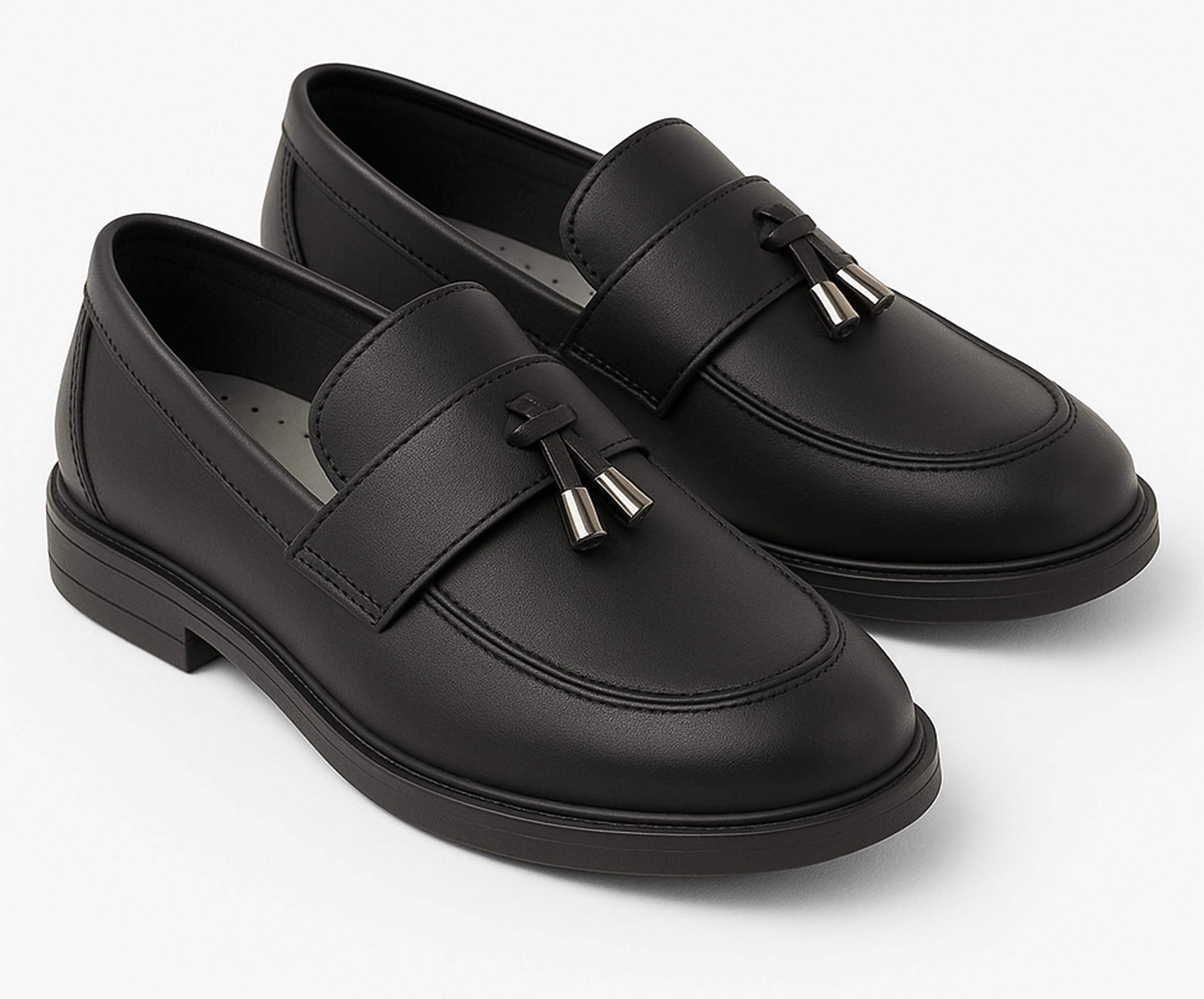 SIRRI Mocassini con Nappe Slip-on Ragazzi, in Vernice e Tessuto Opaco, Eleganti e Formali