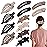 12 Pack Flat Hair Clips Set for Women -Matte Neutral Claw Clips, Flat Barrettes & Flower Hair Pins in Black, Blonde,Light Brown & Dark Brown, Strong Hold Styling Accessories for Thick & Thin Hair