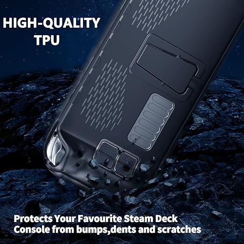 Miniatura 6 de KUNSLUCK Funda protectora para cubierta de vapor funda protectora de poliuretano termoplástico con soporte y 6 piezas de piel protectora compatible