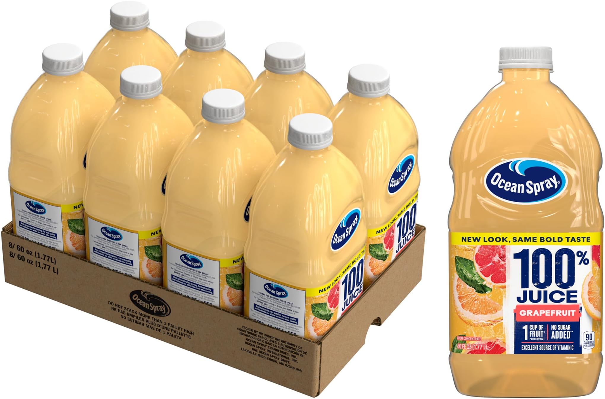 Juice, 100% Grapefruit, 60 Ounce (Pack of 8)