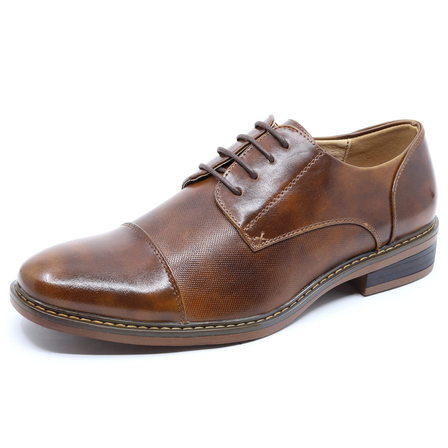 Metrocharm MC600 Mens Lace Up Cap Toe Fashion Classic Dress Shoe