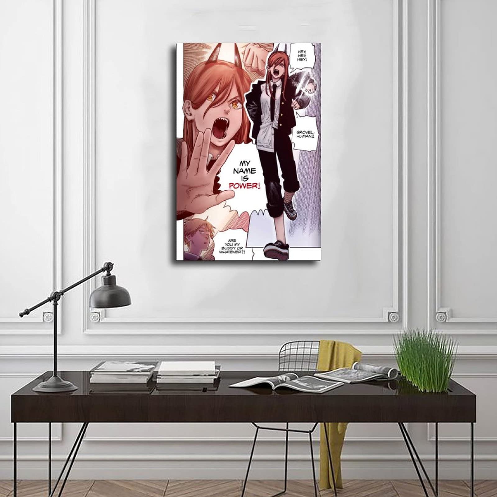 Art Mural Manga Poster Anime Chainsaw Man – Impression Toile 30x45 Cm – Déco Murale Vintage Sans Cadre Poster Salon Chambre Manga