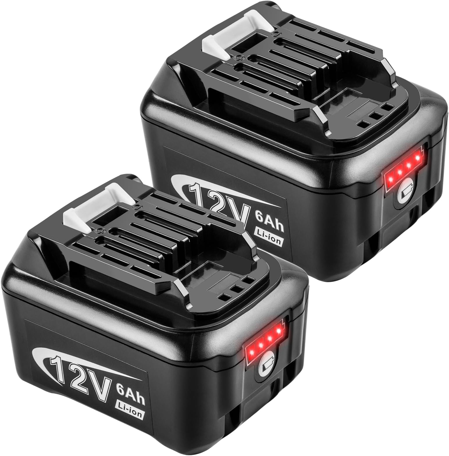 2-Pack 12V High-Output 6.0Ah Battery for Makita BL1021B BL1041B Power Tools 12-Volt max CXT Lithium-Ion Battery