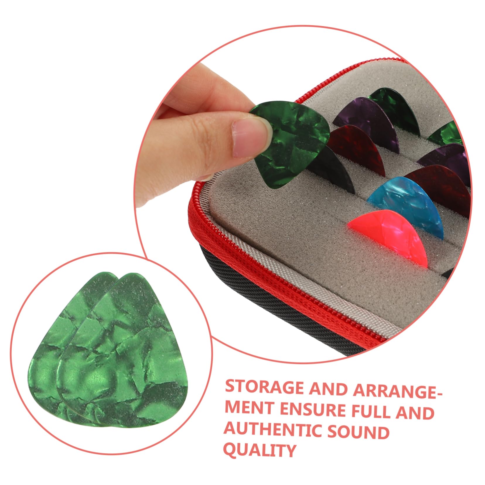 TOYANDONA 2sets Plettri Per Chitarra Con Contenitore Organizer Plettri Misti Design Ergonomico Per Strumming Confortevole e Duraturo