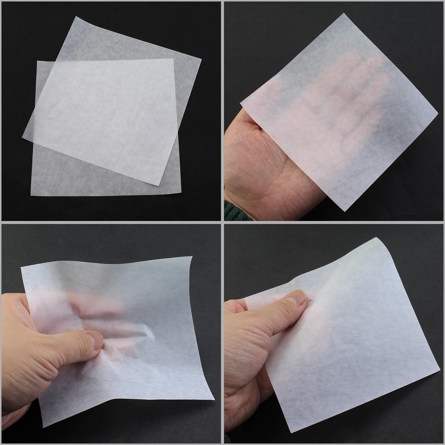 500 Sheets White Sweet Wrapper 4.7x4.7inch Precut Wax Paper Sheets Non Stick Baking Paper Suitable for Packaging Chocolate Bars Biscuits Spring Rolls Buttered Meat Patties