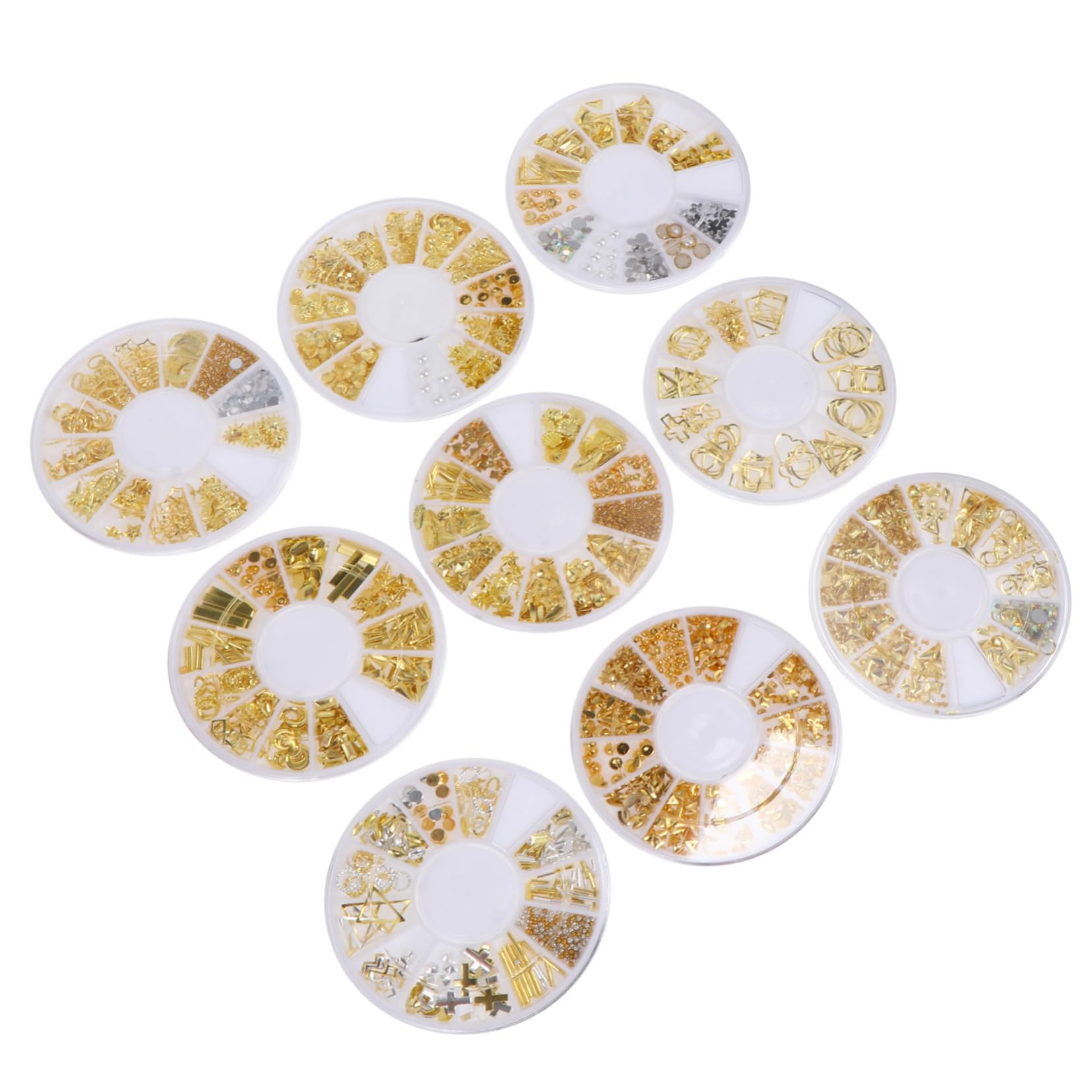 Healeved Decoración De Uñas Brillantes Kit De Accesorios De Manicura Estilos De Rivet Nail Art Para Acabado Elegante y Atractivo