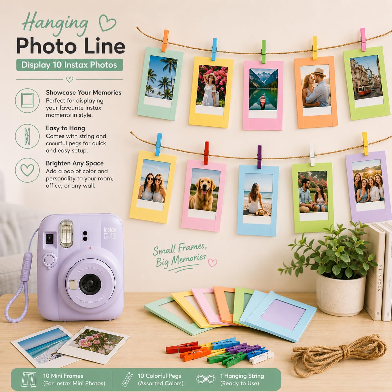 Mini 13 Instant Camera Premium Kit per Fuji Instax Mini 13 Dreamy Purple include custodia viola Mini 13, mini pellicola da 20 scatti, mini album fotografico e kit completo di accessori per display
