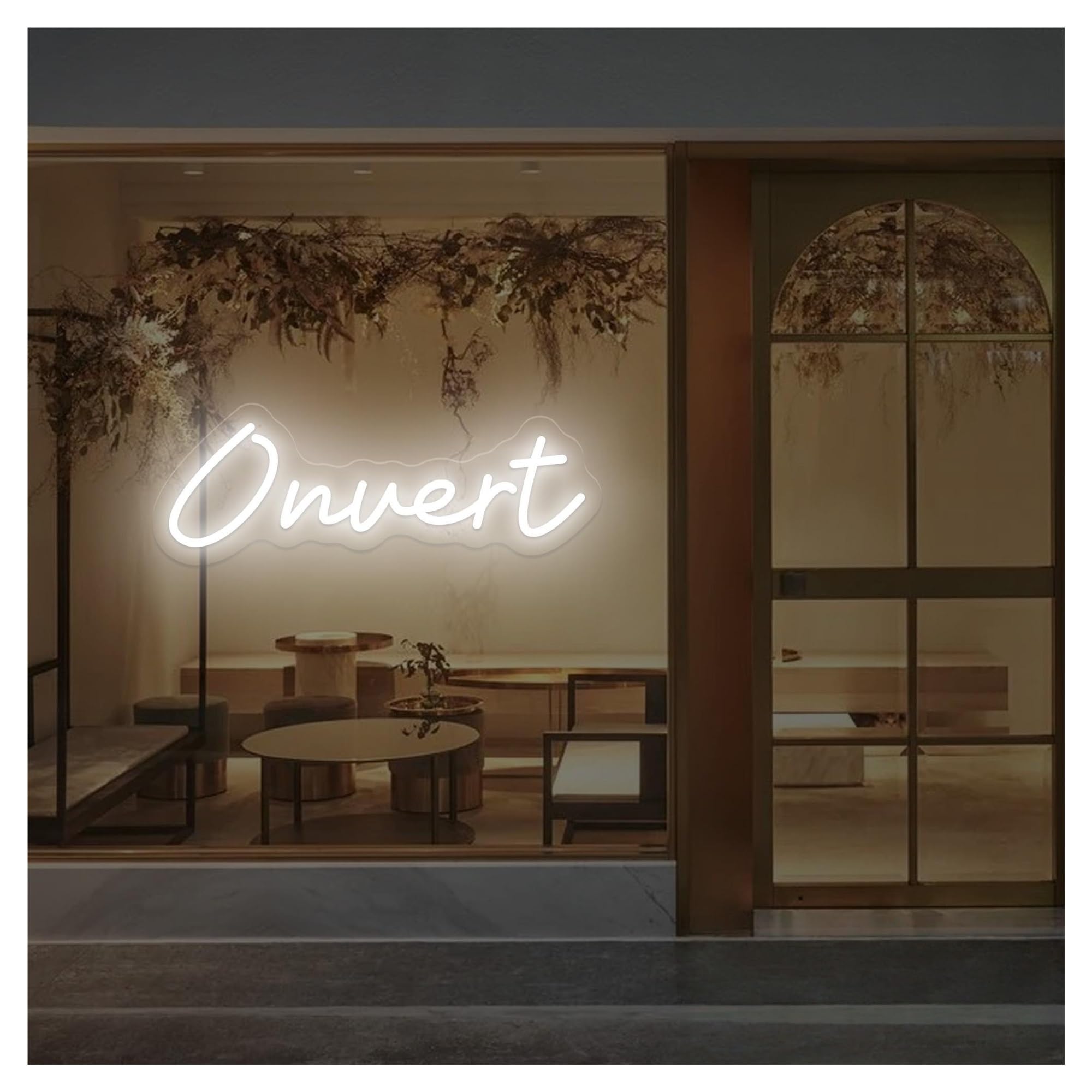 SHOUXI Sign Lamp Ouvert French Neon Sign, Suitable for Restaurant Shop Decor with Brightness Adjustable 15cmx43cm