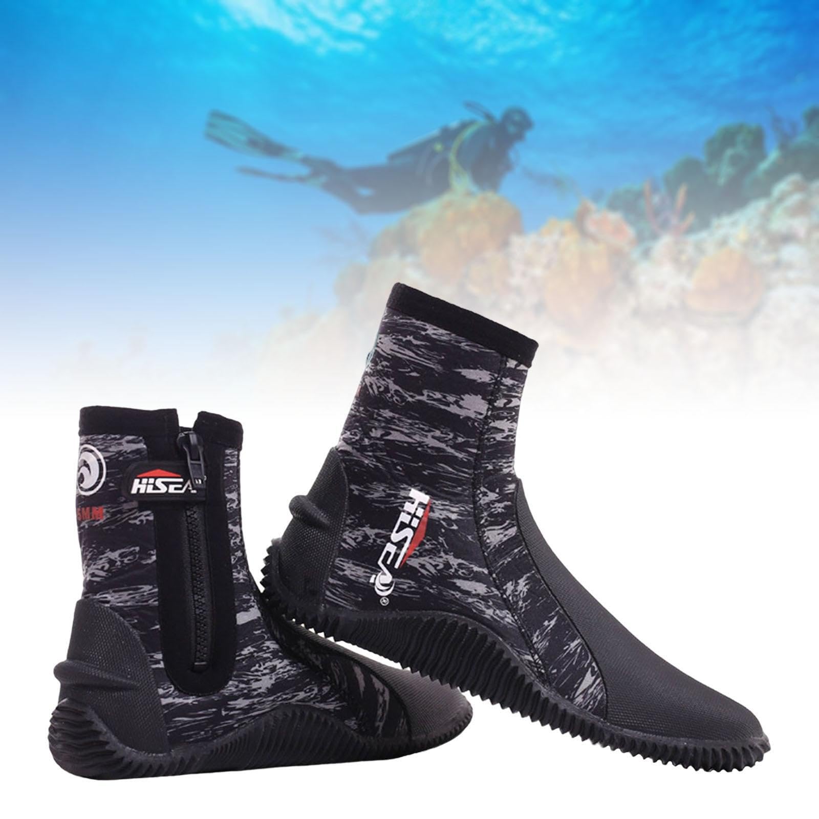 Neopren Tauchschuhe, Unisex, Wasserschuhe mit Rutschfester | Gummisohle, 5 mm dick, bequem und ideal für langes Training.