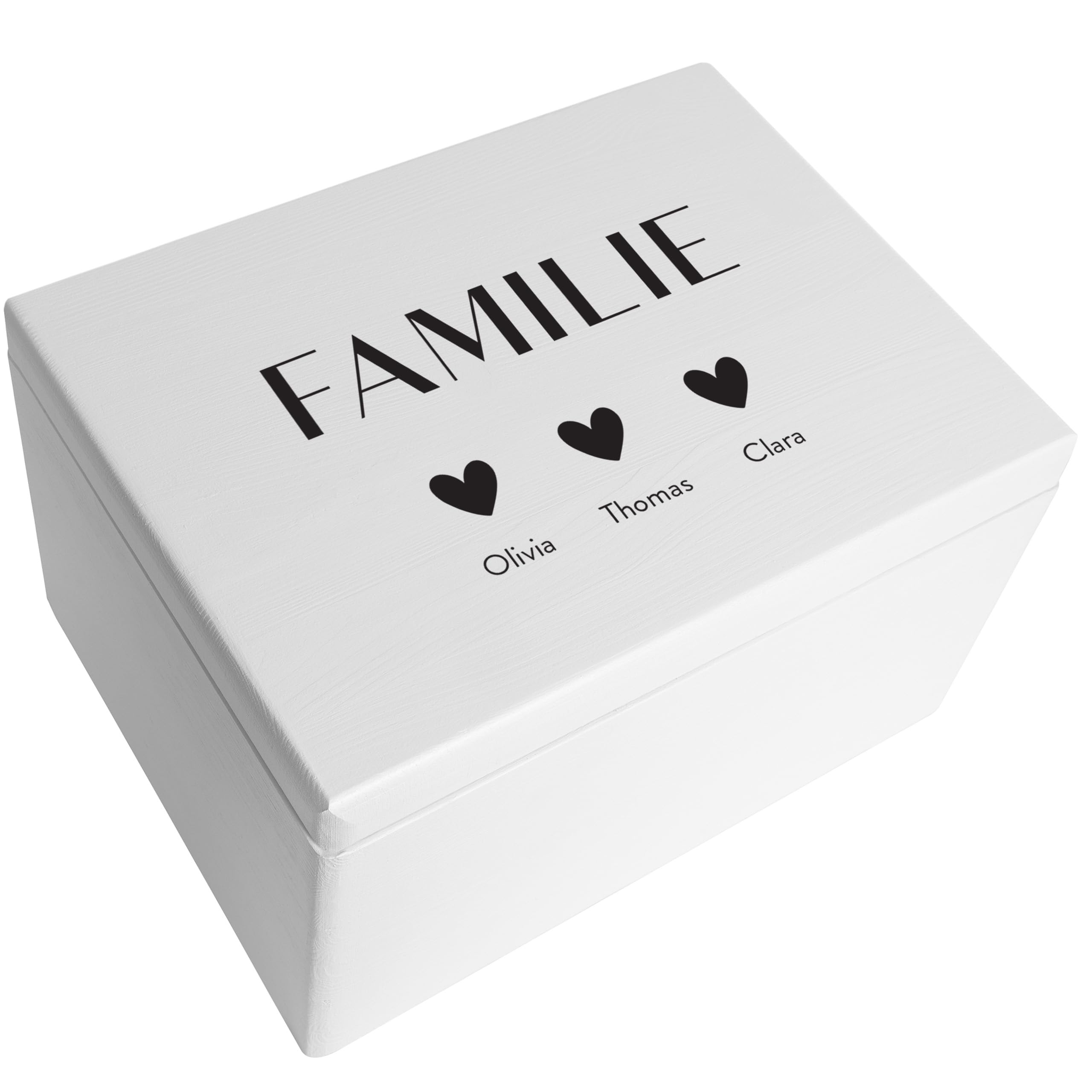 Creative Deco Familie Personalisierte Geschenke mit Namen Holzkiste | Dein Eigener Beliebiger Personalisierter Text Individuelles Geschenk | Geschenkkiste Geschenkbox | Für Frauen, Männer, Kinder