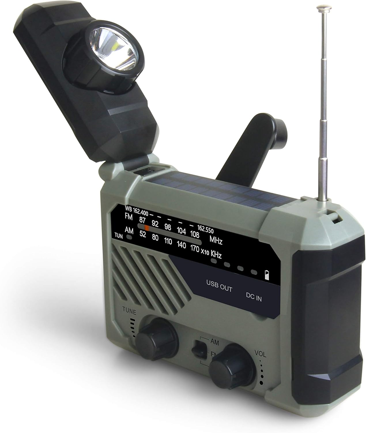 One-Day Sale: Up to 80% Off Kaito Emergency Radio XLN-290WB AM/FM NOAA Weather 5-Way Powered Solar Crank Radio Receiver with Siren, LED Flashlight, Reading Lamp & USB Mobile Phone Charger