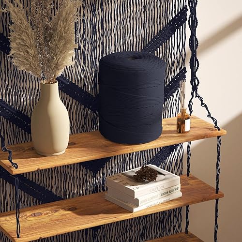 Miniatura 8 de ZUEXT - Cuerda de algodón para macramé de 0.157in x 547 yardas, 4 hebras de cuerda de punto para colgar en la pared, tapiz para atrapasueños, regalo