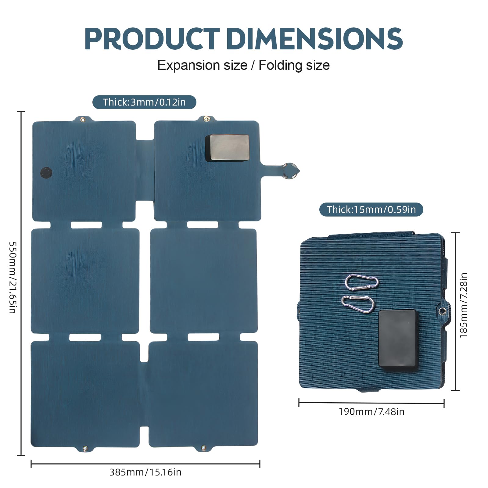 30W ETFE Foldable Portable Solar Panel with Fast Charging for Camping and Hiking, High Conversion Efficiency, Waterproof Versatile Power Source