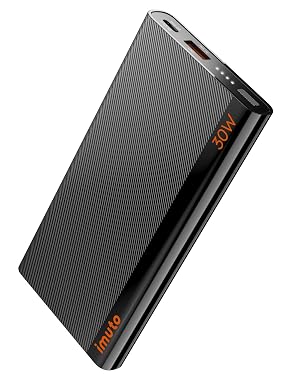 imuto Slim Portable Charger 10000mAh Travel-Ready Power Bank 30W USB-C in out High-Speed Charging Battery Pack External Phone