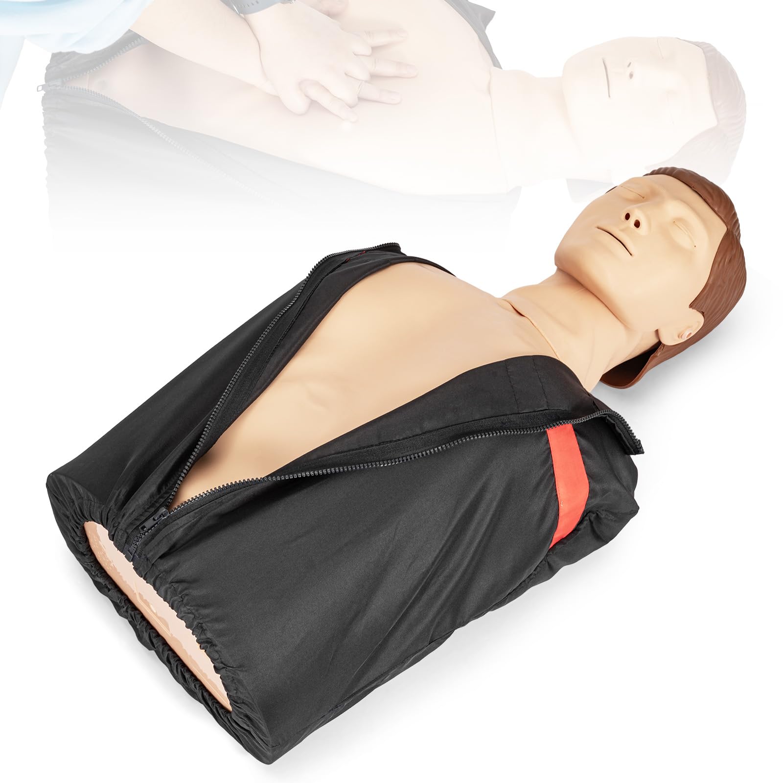 CPR Puppe Erwachsene Halbkörper Reanimationspuppe Herz-Lungen-Wiederbelebung Trainingsmodell Erste Hilfe Übungspuppe für Beatmung und Herzdruckmassage 73 x 35 x 19 cm