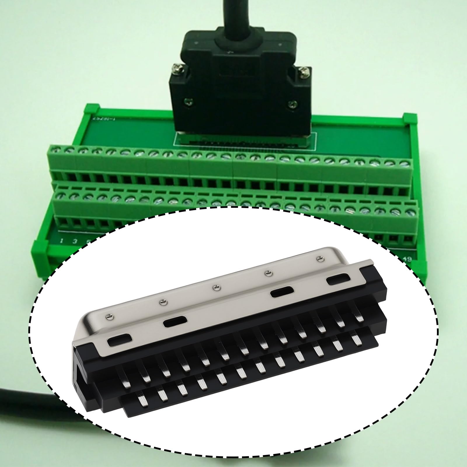 Kit de Connecteurs Mâles à Souder SCSI 50 Broches Blindé 2 Pièces