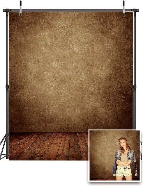 AIIKES 5x7FT Brown Wooden Board Photography Backdrop Vinyl Photography Backdrop Children Baby Photography Backdrop Photo Studio Background 10-702