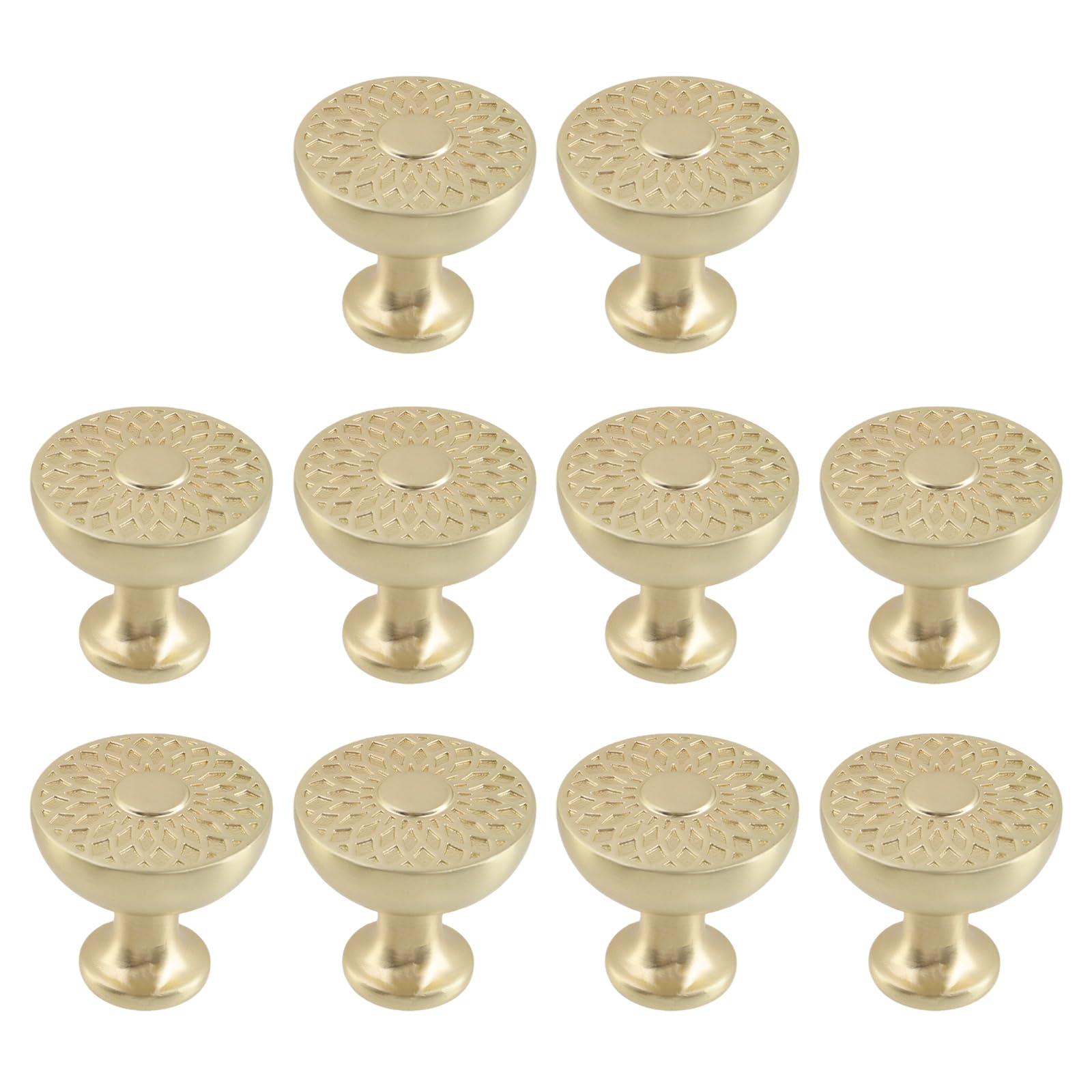 Boutons d'armoire dorés rétro lot de poignées commode vintage fleurie et boutons tiroir