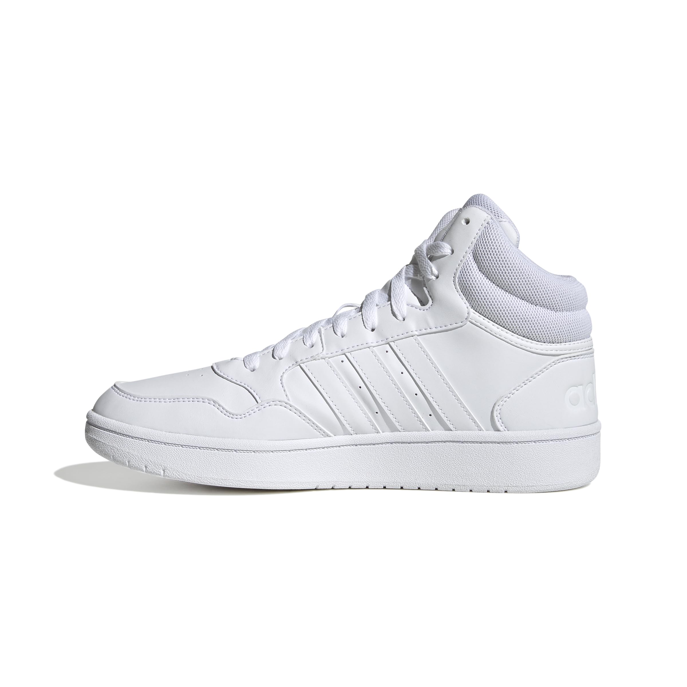 adidas Uomo Hoops 3.0 Mid Lifestyle Basketball Classic Vintage Shoes, Cloud White / Cloud White / Cloud White, 42 2/​3 EU