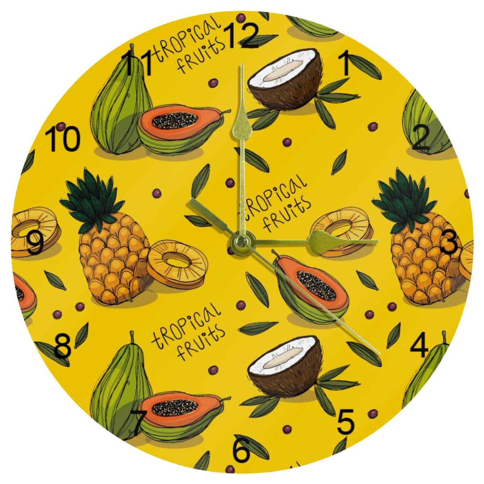 Horloge murale silencieuse à grands chiffres arabes pour créer un espace de travail serein