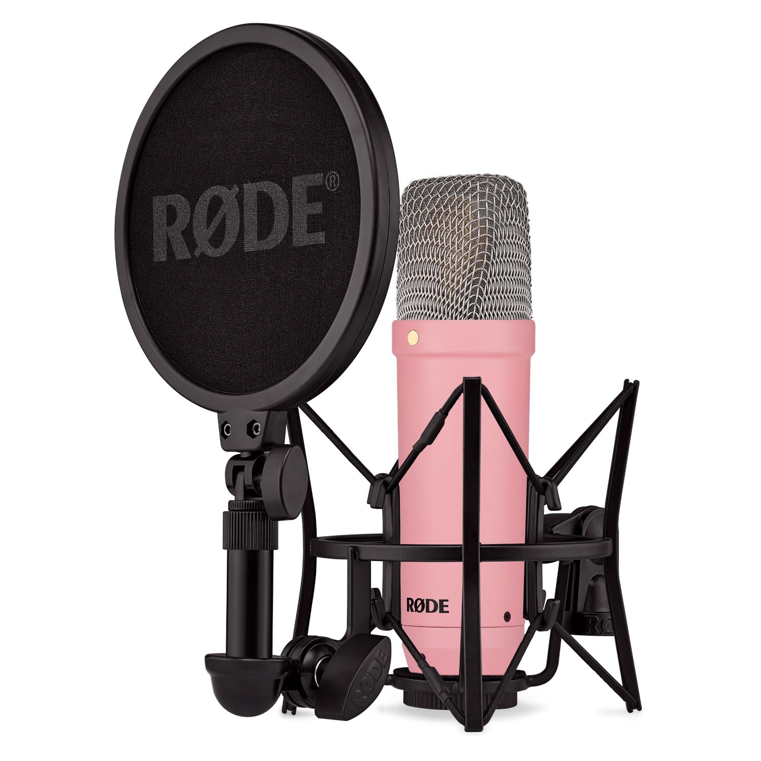 Rode NT1 Signature Pink Studio-Mikrofon + keepdrum Mikrofonständer