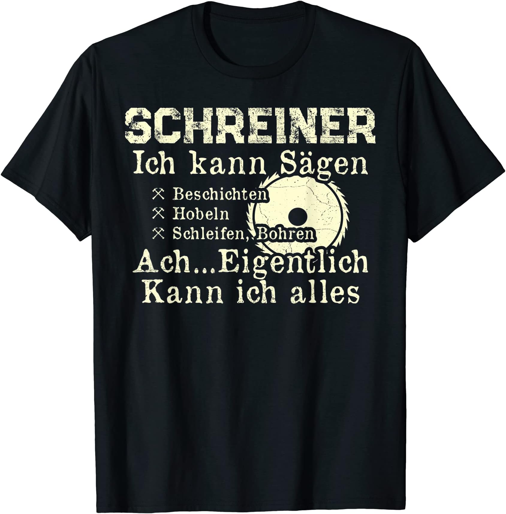 Mens Carpenter's Woodworm Hobby Craftsman Furniture Maker T-Shirt