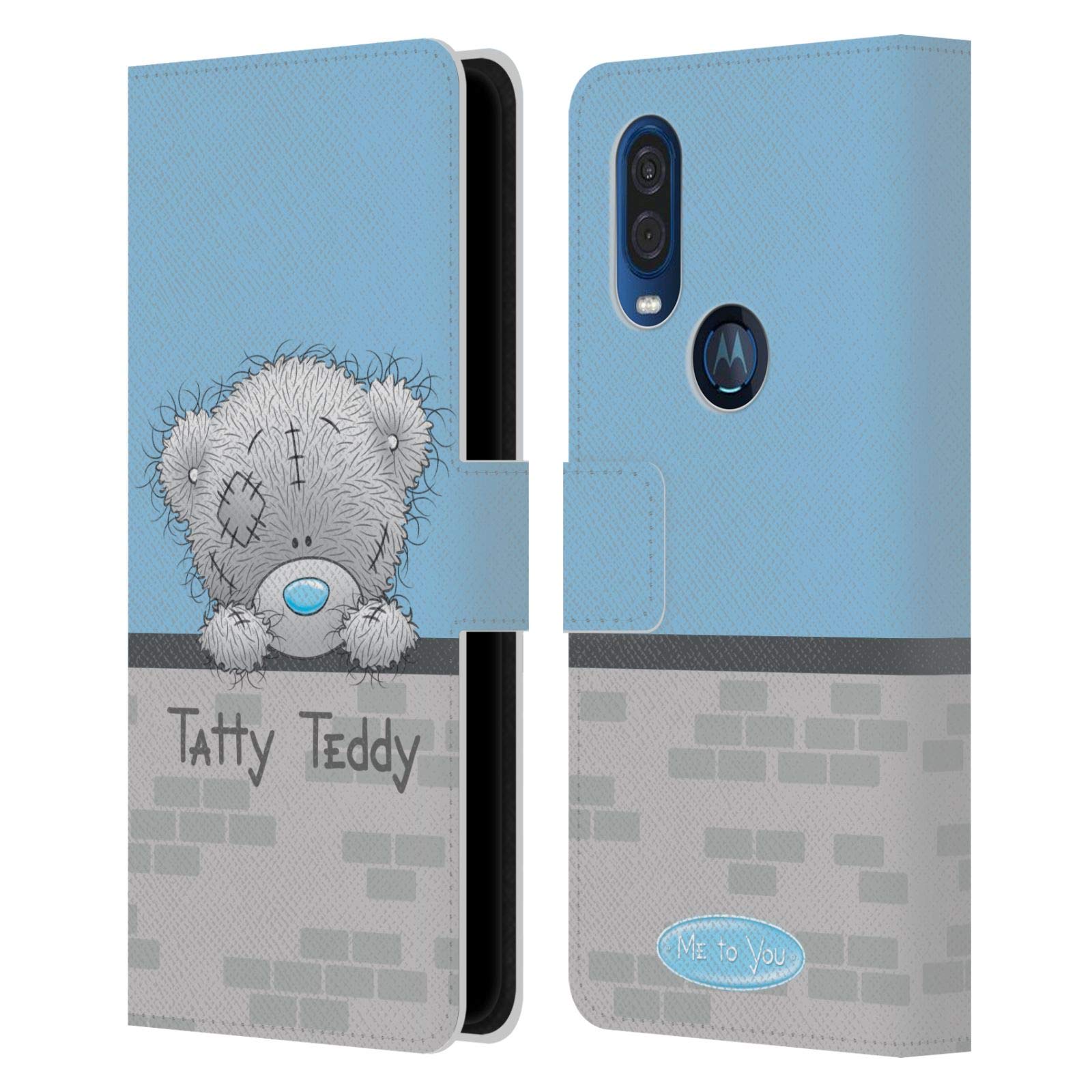 Head Case Designs Officially Licensed Me To You Hello Classic Tatty Teddy Leather Book Wallet Case Cover Compatible With Motorola One Vision