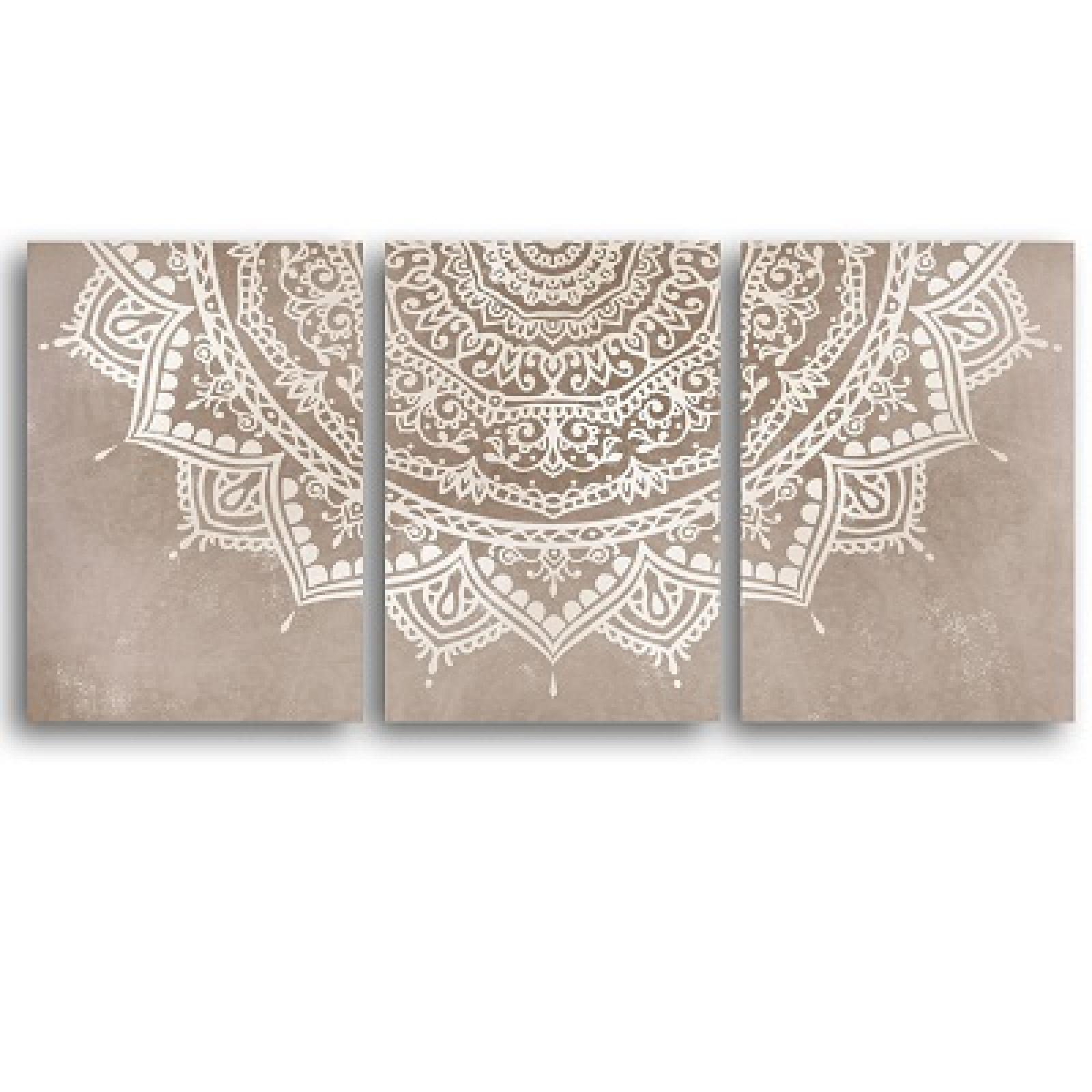 weiling Canvas Print Living Room Home Decor Wall Art Beige Taupe Boho Prints Bedroom Paintings 3 Pieces Warm Posters 50x70cmx3pcs Frameless