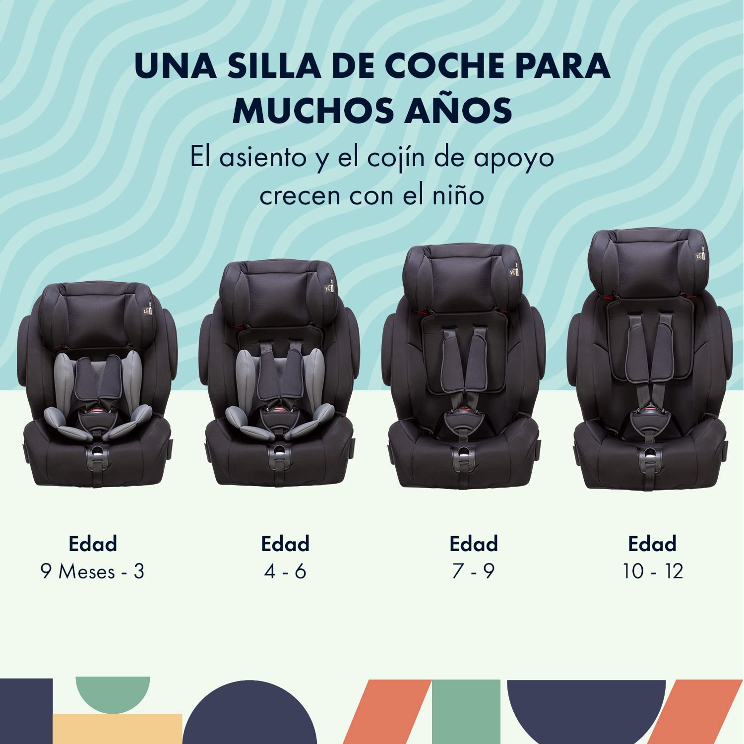Star Ibaby City Fix HQ - Silla de coche Isofix grupo 1 2 3 Gris/negro i-Size ECE R129