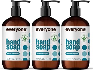 Everyone Pacific Eucalyptus Liquid Hand Soap, Pack of 3 (12.75 oz) - Essential Oils, Hypoallergenic, EWG Verified for Clean Hands